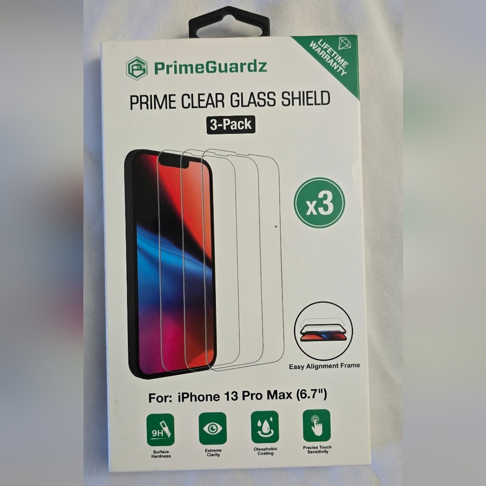 Clear Glass Screen Protector for iPhone 13 Pro Max - 3-Pack